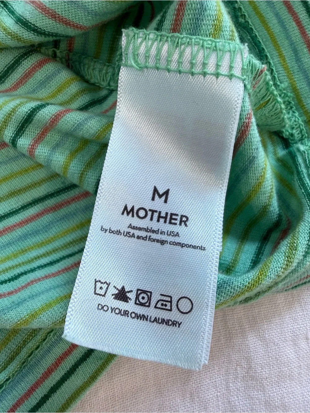 MOTHER The Silent Type Binding Muscle Tee Summer Green - Picture 6 of 10